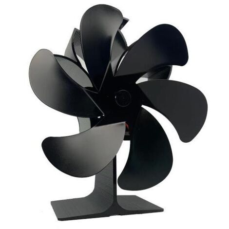Ventilateur à poêle alimenté par la chaleur, avec 6 lames pour cheminée / poêle à bois.