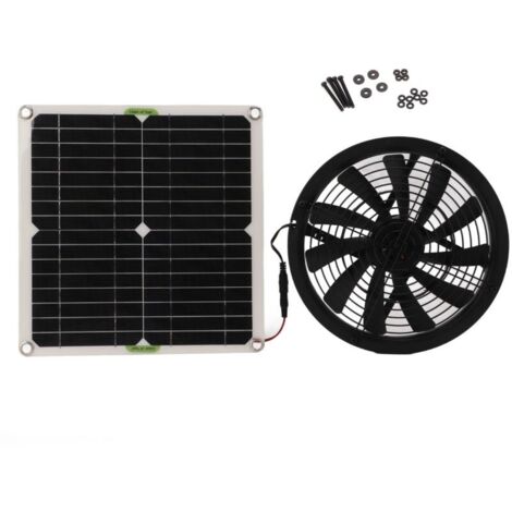 Ventilateur alimenté par panneau solaire ventilateur de 10 pouces de diamètre 100W pour salle de bains de serres de Yacht RV