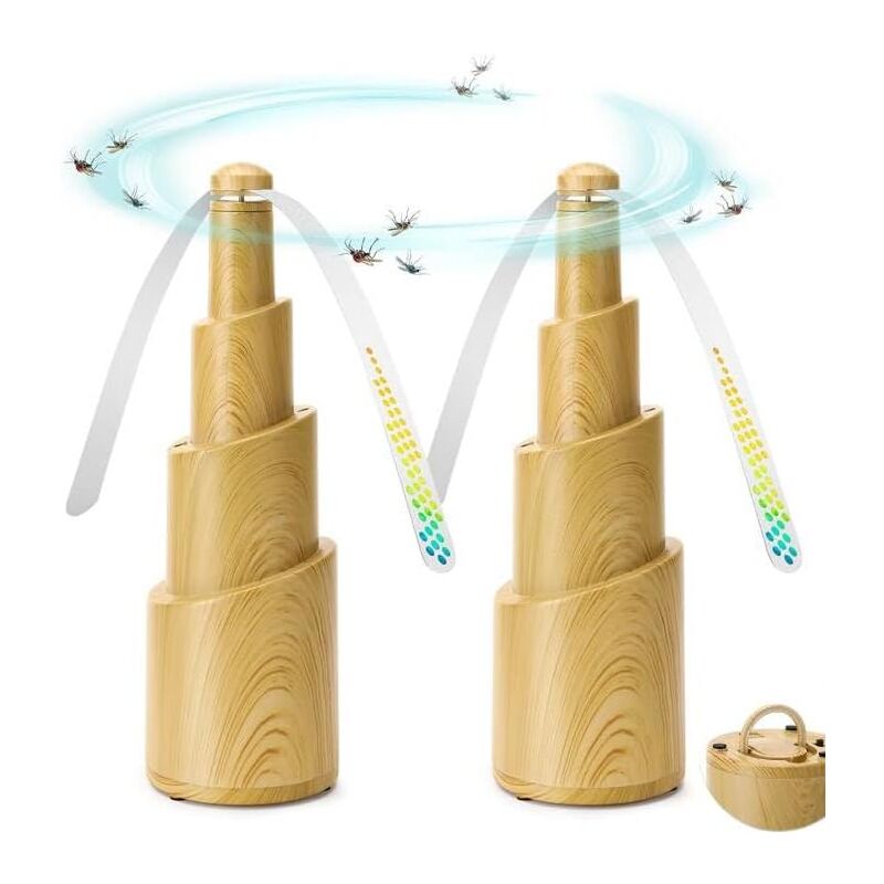 Aiperq - Abanico para moscas, paquete de 2 ventiladores repelentes de mosquitos para mantener las moscas y los insectos lejos de los alimentos para