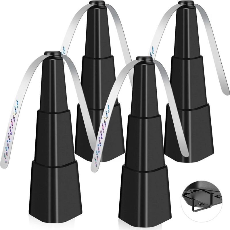 Ventilateur Anti Mouches, 4 PC Répellante Fan par Extérieur Intérieur Mouches et Ventilateur avec 2 Feuilles de Ventilateur et Crochet Anti-Moustique