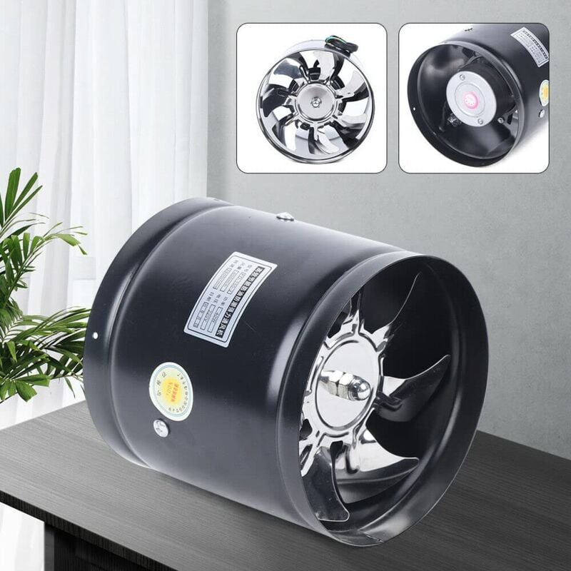 Ventilateur axial, diamètre 150 mm, ventilateur d'extraction 500 m³/h, boîtier en couleur de cuisson, fonctionnement continu 2800 tr/min, pour salle