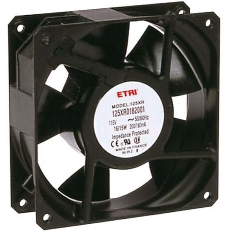 125XR0181000 Ventilateur axial 240 v/ac 2640 l/min (l x l x h) 119 x 119 x 38.9 mm Q60874 - Ecofit