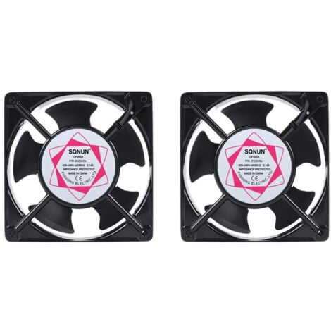 PARYOU Ventilateur axial pour boîte de cheminée Insérable Haute température Pales en métal Silencieux Universel 120 x 120 x 38 mm