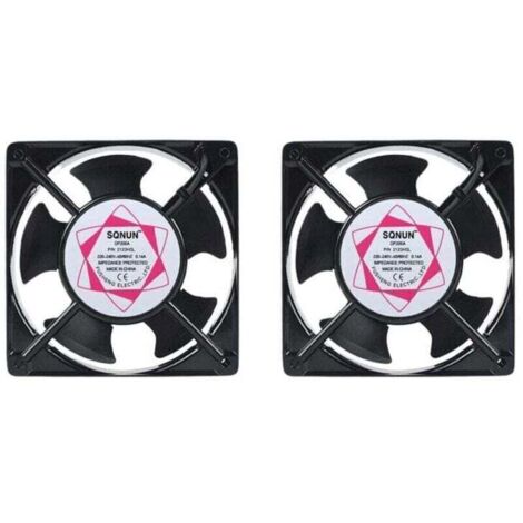 Ventilateur axial pour boîte de cheminée Insérable Haute température Pales en métal Silencieux Universel 120 x 120 x 38 mm-2PCS