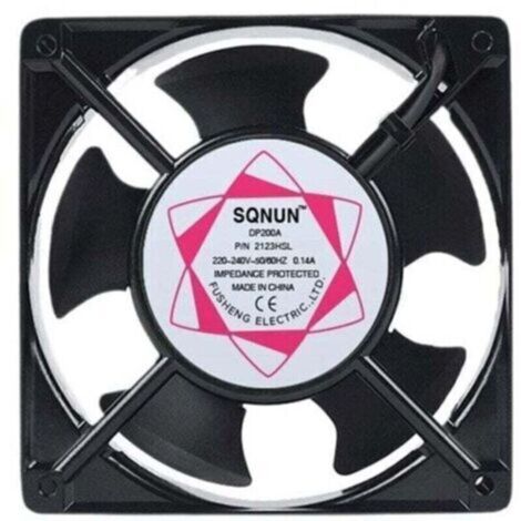 Ventilateur axial pour boîte de cheminée Insérable Haute température Pales en métal Silencieux Universel 120 x 120 x 38 mm