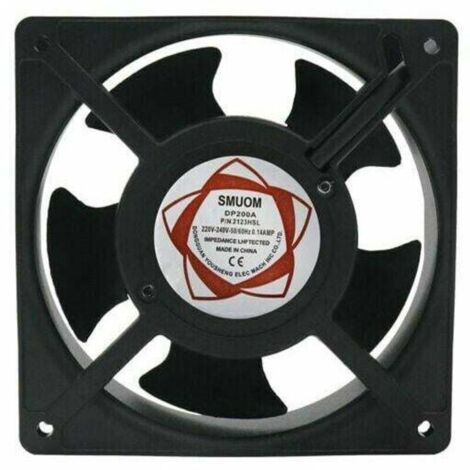 Ventilateur axial pour boîte de cheminée Insérable Haute température Pales en métal Silencieux Universel 120 x 120 x 38 mm