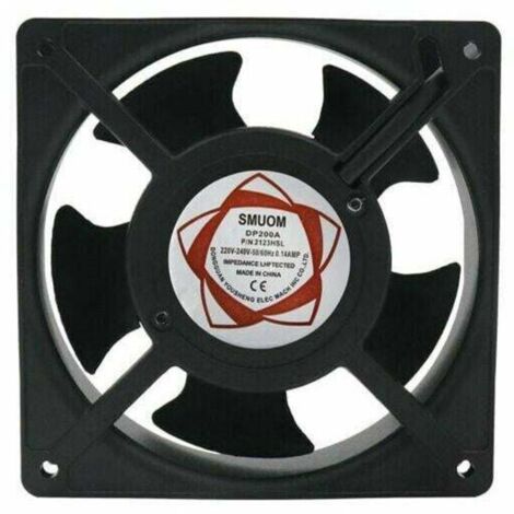 Ventilateur axial pour boîte de cheminée Insérable Haute température Pales en métal Silencieux Universel 120 x 120 x 38 mm