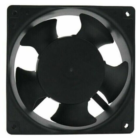 Ventilateur axial pour bote de cheminée Insérable Haute température Pales en métal Silencieux Universel 120 x 120 x 38 mm
