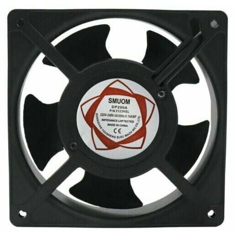 Ventilateur axial pour bote de cheminée Insérable Haute température Pales en métal Silencieux Universel 120 x 120 x 38 mm