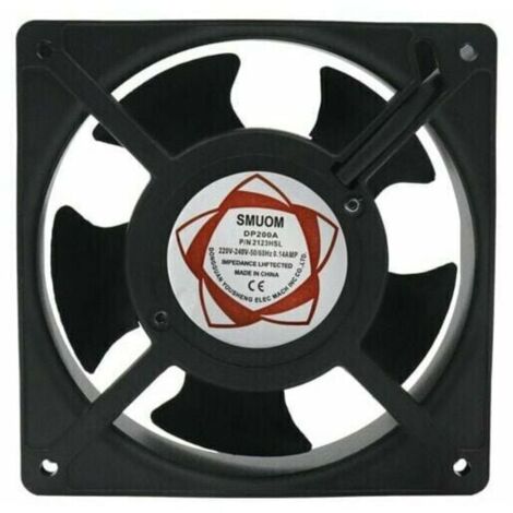 Ventilateur axial pour bote de cheminée Insérable Haute température Pales en métal Silencieux Universel 120 x 120 x 38 mm