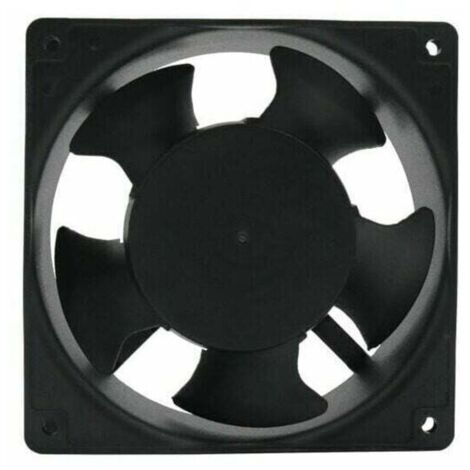 Ventilateur axial pour bote de cheminée Insérable Haute température Pales en Silencieux Universel 120 x 120 x 38 mm