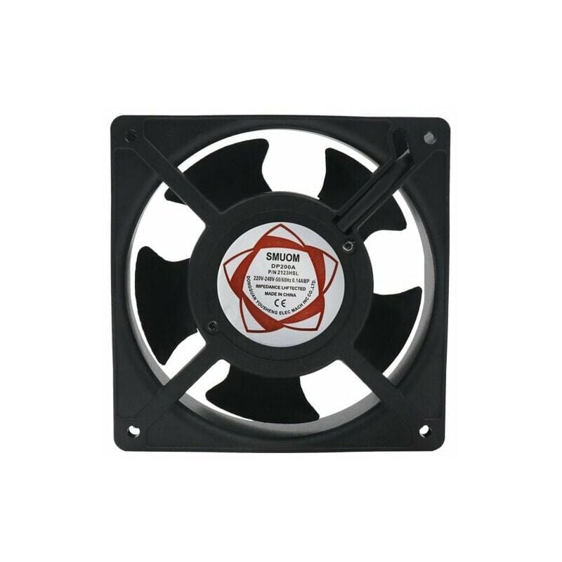 Ikodm - Ventilateur axial pour cassette de cheminée, insérable, haute température, de pales métalliques, silencieux et universel. 120 x 120 x 38 mm. -