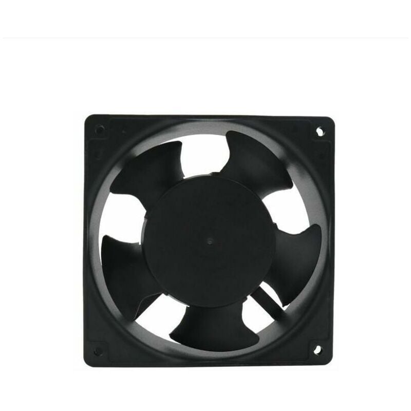 Debuns - Ventilateur axial pour cassette de cheminée, insérable, haute température, de pales métalliques, silencieux et universel. 120 x 120 x 38 mm.