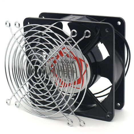 Ventilateur axial pour cassette de cheminée, insérable, haute température, de pales métalliques, silencieux et universel. 120 x 120 x 38 mm
