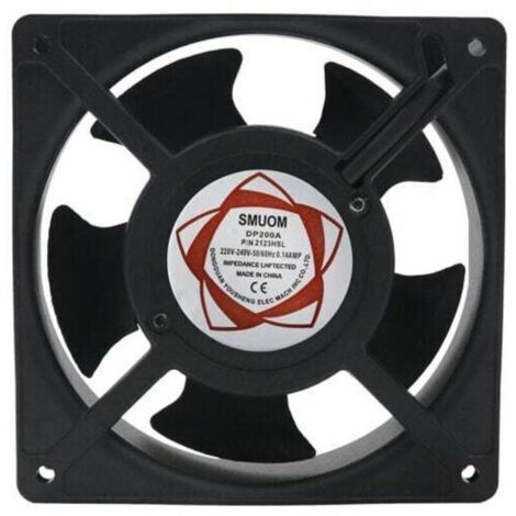 Ventilateur axial pour cassette de cheminée, insérable, haute température, de pales métalliques, silencieux et universel. 120 x 120 x 38 mm
