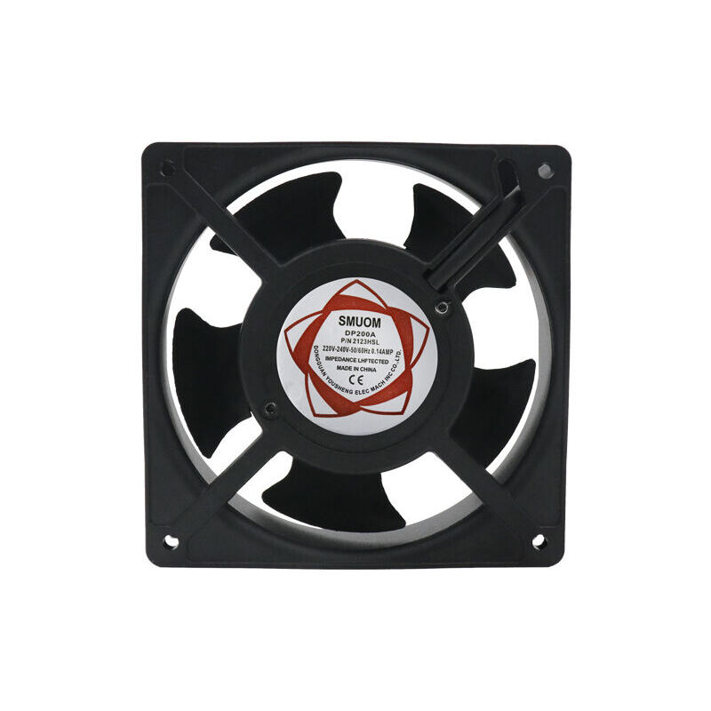 KZQ - Ventilateur axial pour cassette de cheminée, insérable, haute température, de pales métalliques, silencieux et universel. 120 x 120 x 38 mm.