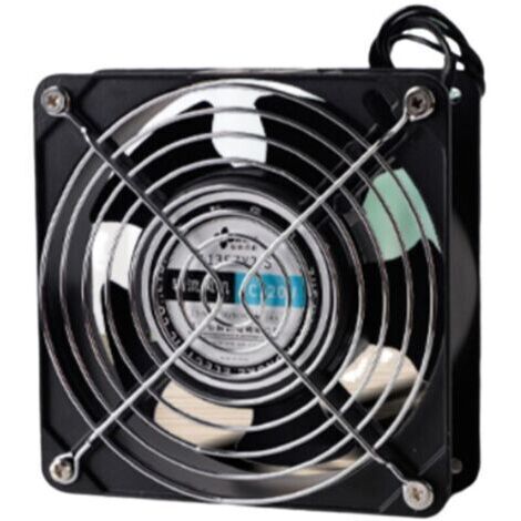 Ventilateur axial pour conduit de cheminée Pales métalliques haute température insérables Silencieux Universel 120 x 120 x 38 mm