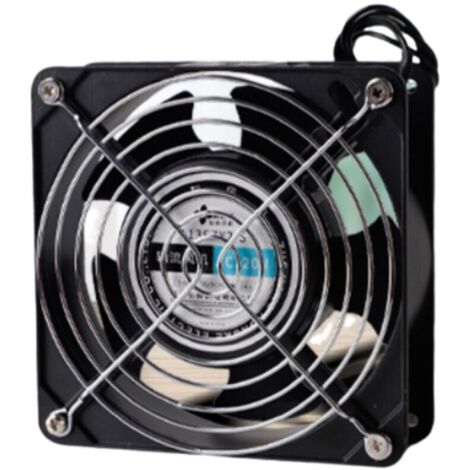 Ventilateur axial pour conduit de cheminée Pales métalliques haute température insérables Silencieux Universel 120 x 120 x 38 mm