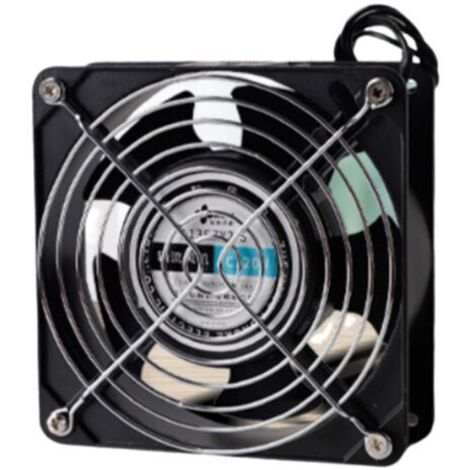 Ventilateur axial pour conduit de cheminée Pales métalliques haute température insérables Silencieux Universel 120 x 120 x 38 mm