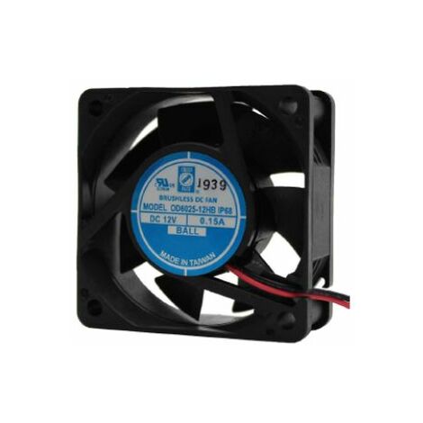 Ventilateur axial RS PRO 12 V c.c., 25 ± 15%cfm, 60 x 60 x 25mm, 1.8 ± 15%W ( Prix pour 1 )