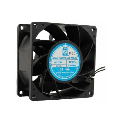 Ventilateur axial RS PRO 90  265 V c.a., 60 ± 10%cfm, 80 x 80 x 38mm, 10 ± 30%W ( Prix pour 1 )