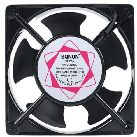 Ventilateur Axial Universel Pour Boîte Cheminée Insérable Haute Température Pales Métal Silencieux 120x120x38mm