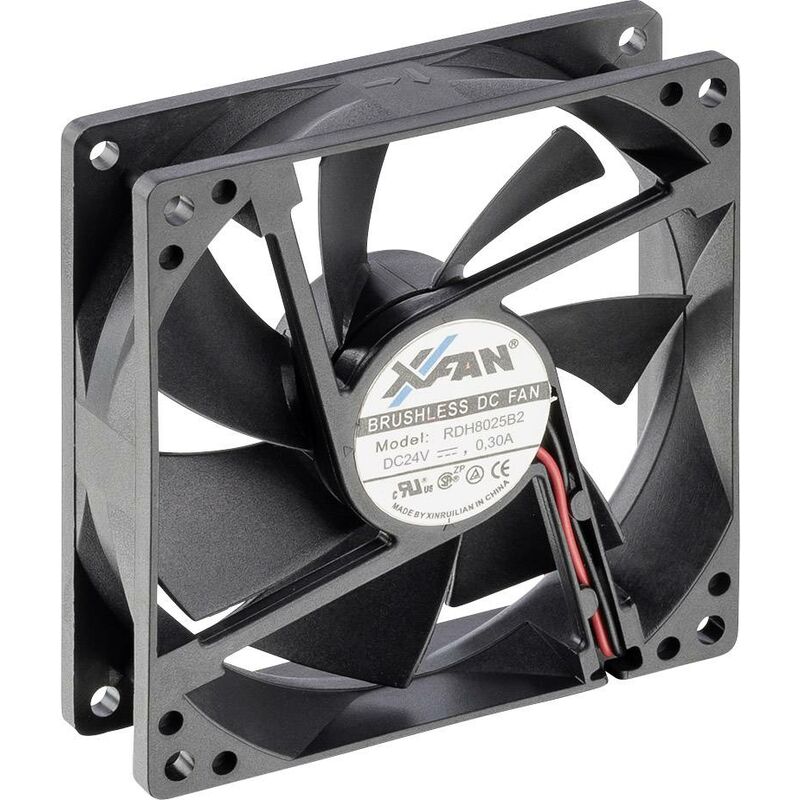 X-fan - RDH8025B2 Ventilateur axial 24 v/dc 61.2 m³/h (l x l x h) 80 x 80 x 25 mm A286642