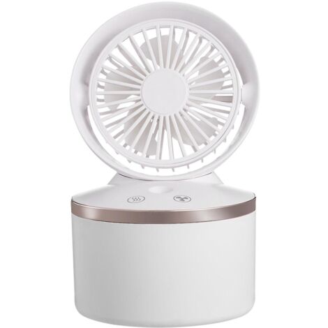 Ventilateur brumisateur de bureau avec réservoir d'eau de 280 ml, portable et doté d'une alimentation USB. 3 vitesses et 2 modes de brumisation. Idéal pour la maison, le bureau ou toute autre pièce. B