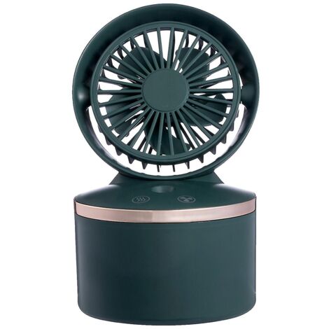 Ventilateur brumisateur de bureau avec réservoir d'eau de 280 ml, portable et doté d'une alimentation USB. 3 vitesses et 2 modes de brumisation. Idéal pour la maison, le bureau ou toute autre pièce. C