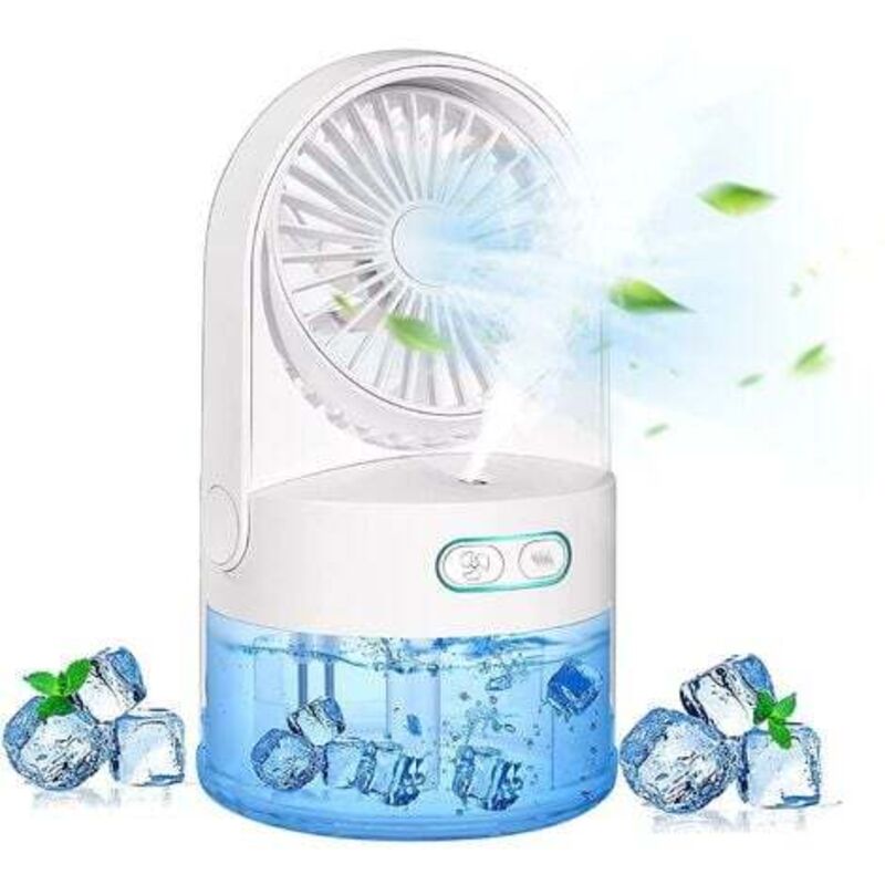 Ventilateur brumisateur oscillant lakjwo 40W 3 vitesses H6,7cm D3,7cm connecté Blanc