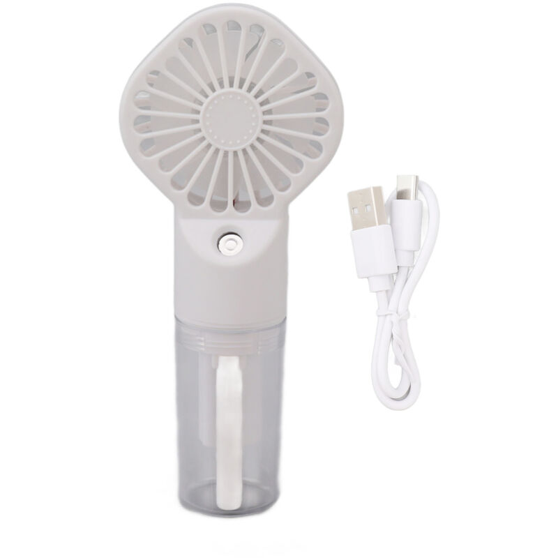 Ventilateur Brumisateur Portable Rechargeable USB - 4 Vitesses - Blanc