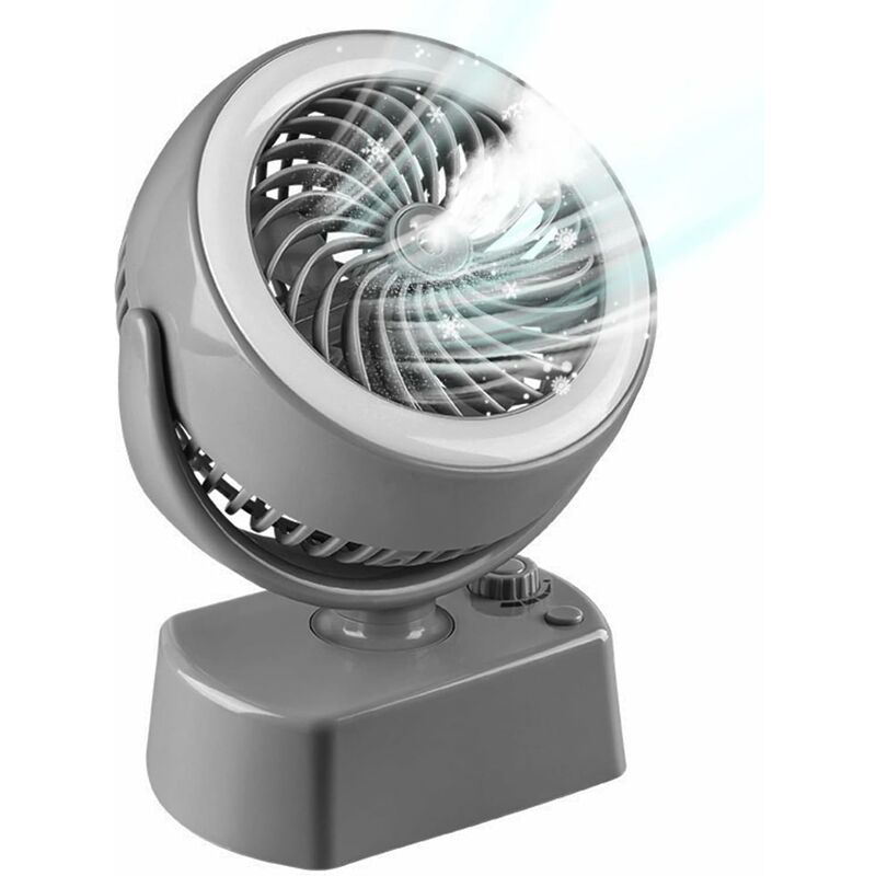 Ventilateur Bureau Sans Fil, Ventilateur Brumisateur Portable, Ventilateur De Table Rechargeable, Ventilateur De Bureau Silencieux Usb, Mini