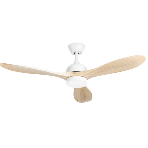 Ventilateur Calar d.1320mm IP20 LED SW 2700-4000-6000K ON-OFF Blanc Bois clair 2570