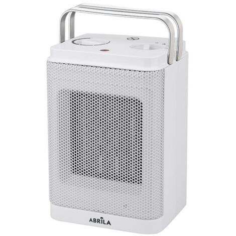 Ventilateur céramique bribon 1500w white 2powers 3functions thermostat anti-tip control handle 22,3x15x12,4cm
