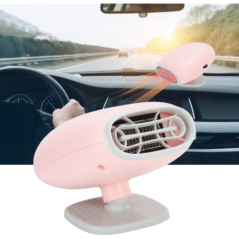 Ventilateur chauffant 150W 12V, Rotation à 360 degrés, dégivreur de pare-brise Portable, allume-cigare pour voiture