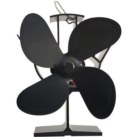 Ventilateur Cheminée de Poêle à Bois avec 4 Pales, Stove Fan Chaleur Efficacité Accrue pour Poêle à Granulés Gaz Bûche