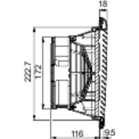 ventilateur climasys cv - 300 m3/h - 230v - grille et filtre g2 - schneider electric nsycvf300m230pf