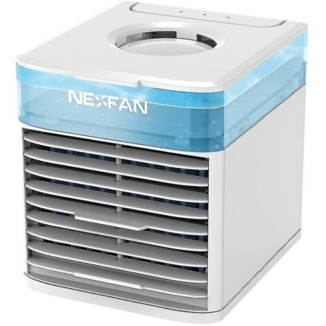 Ventilateur climatiseur portable 10W – 3 niveaux de ventilation – Capacité 500ml – Angle de balancement 90° – Lumière LED 7 couleurs