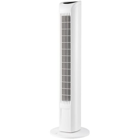 Ventilateur colonne blanc de 31 pouces avec télécommande - VR961128