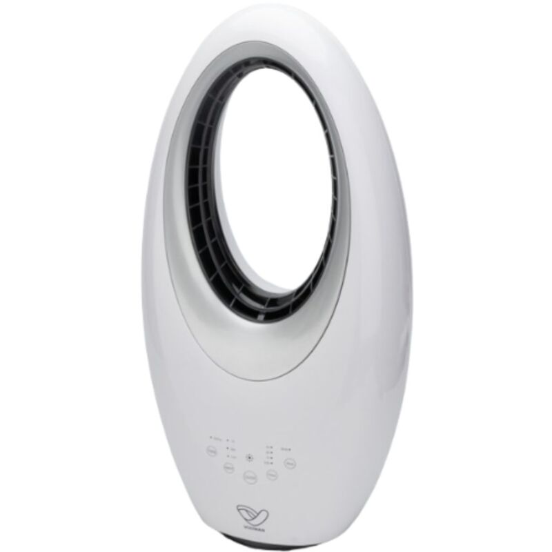 Ventilateur colonne Blanc silencieux et oscillant - 50W - Télécommande 3 vitesses Voltman