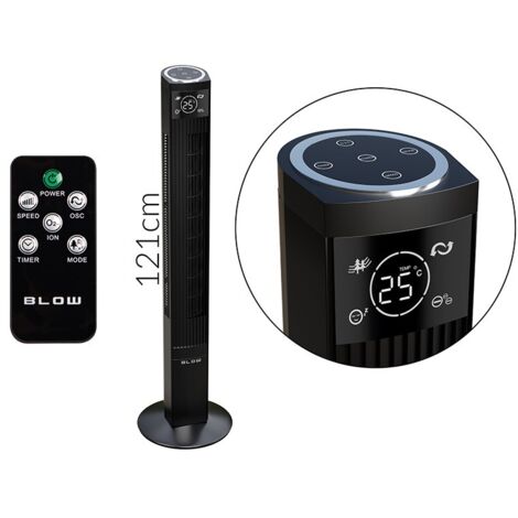 VENTILATEUR COLONNE BLOW XXL 125CM 90W NOIR