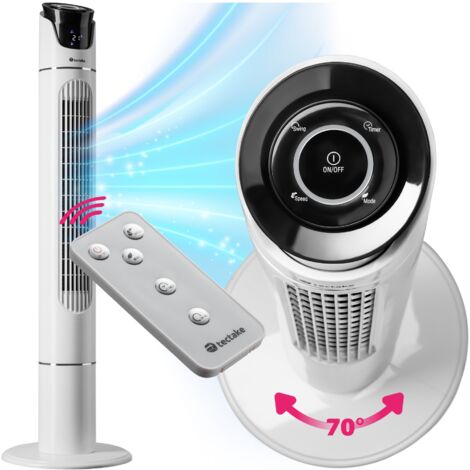 Tectake – Ventilateur colonne oscillant 40W – 3 vitesses – Fonctionnement silencieux – Minuteur 1 à 12 heures – Hauteur 110 cm