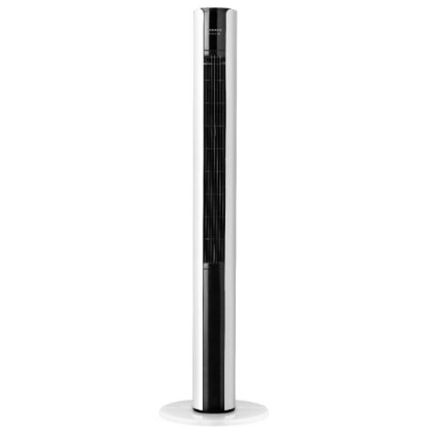 Ventilateur colonne oscillant TAURUS BABEL INFINITE 50W 3 vitesses H110cm Blanc/Noir