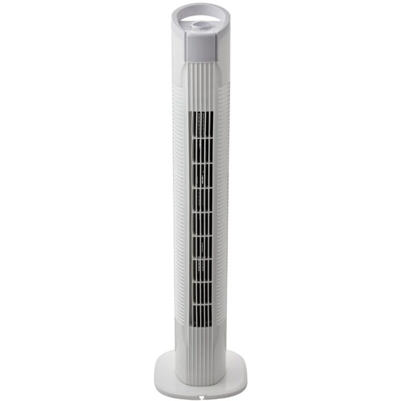 DIO - Ventilateur colonne silencieux oscillant 50W 79cm - blanc