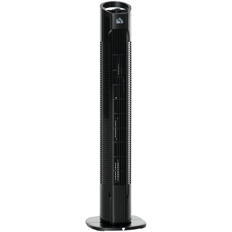 Homcom - Ventilateur colonne tour oscillant silencieux 50W 3 vitesses ø 20 x 78,5H cm noir