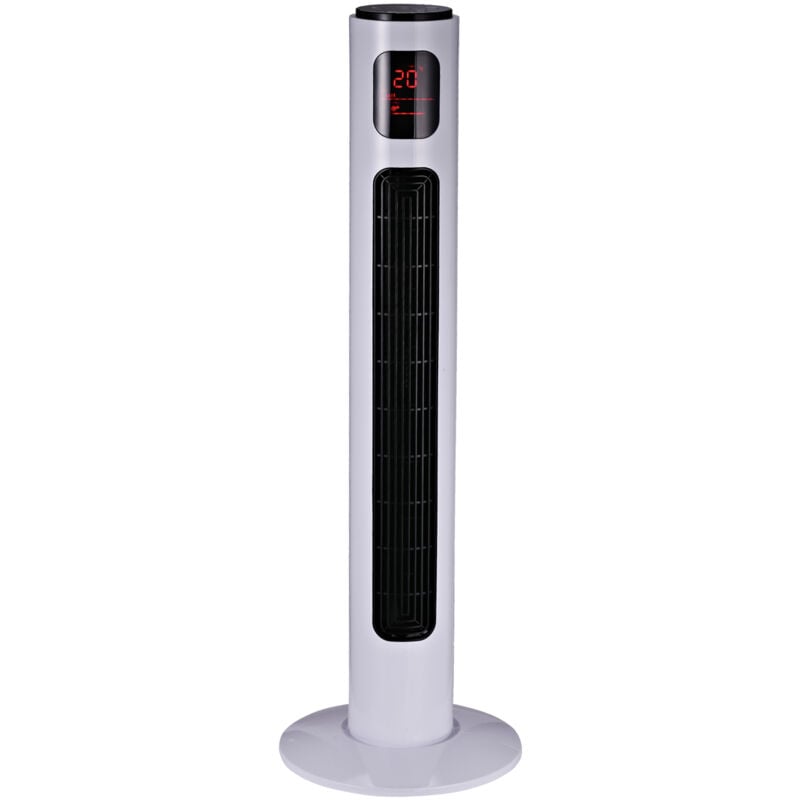 Homcom - Ventilateur colonne oscillant 45W 3 vitesses H96cm blanc noir