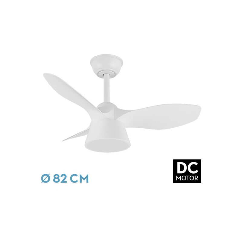 Fabrilamp - Ventilateur dc cubique 36w 2680lm white 3 pales 82d 3000k,4500k,6000k,remote+tempor+memory Fabrilamp - Ventilateur dc cubique 36w 2680lm white 3 pales 82d 3000k,4500k,6000k,remote+tempor+memory