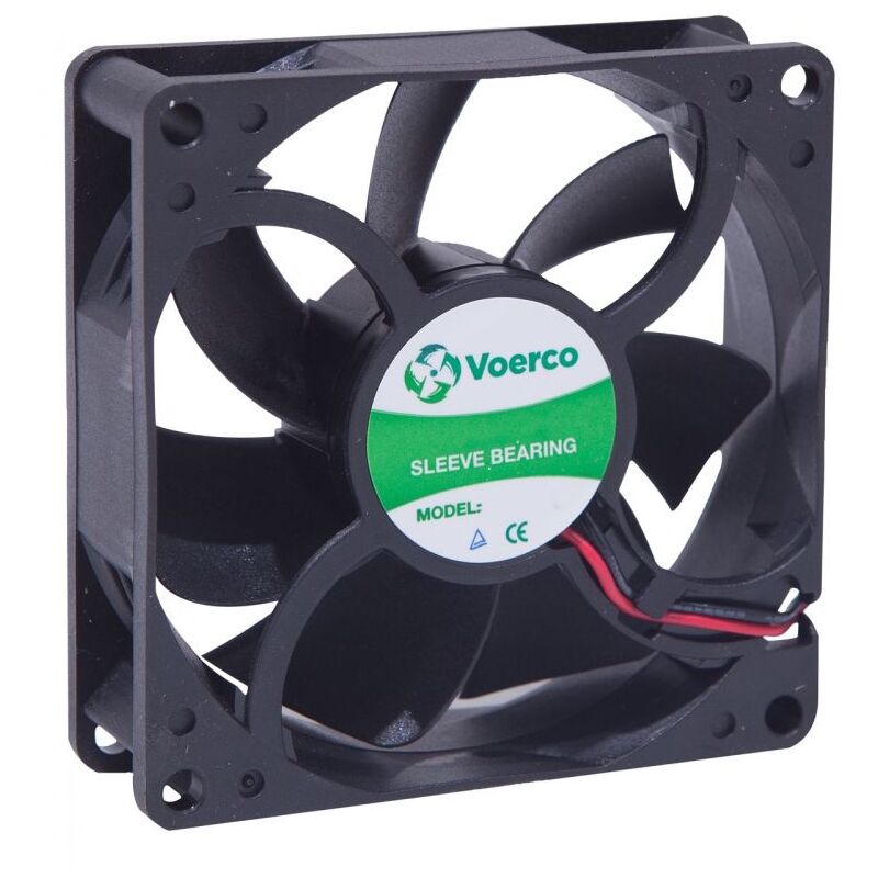Ventilateur axial carré 24Vdc 80X80X25 - débit d'air 69m3/h - 3.6W