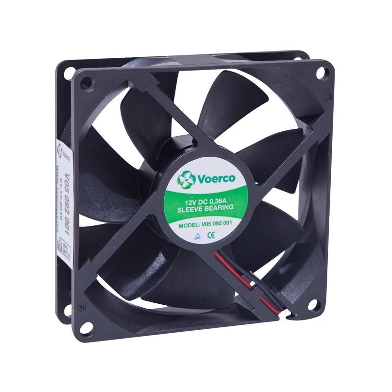 Ventilateur axial carré 24Vdc 92X92X25 - débit d'air 103m3/h - 5.5W