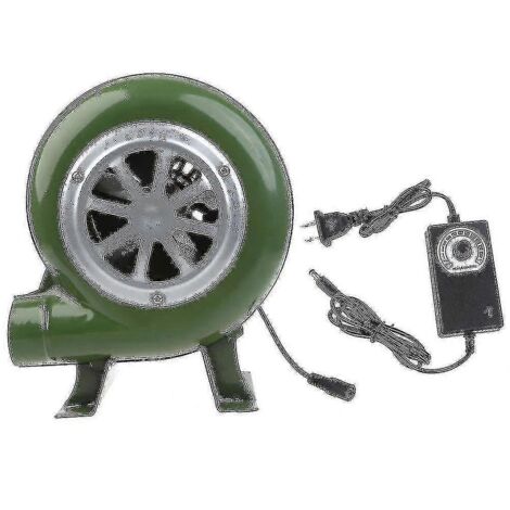 Ventilateur de barbecue puissant 2024 avec allume-cheminée à charbon, ventilateur pour fumoir, souffleur électrique en fer, AC100-240V, 2900 tr/min, réglable.